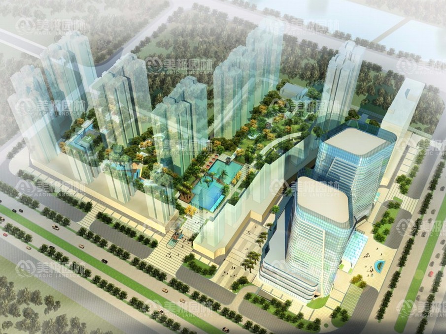 美极园林-防城港市CBD三、四号地块景观设计工程